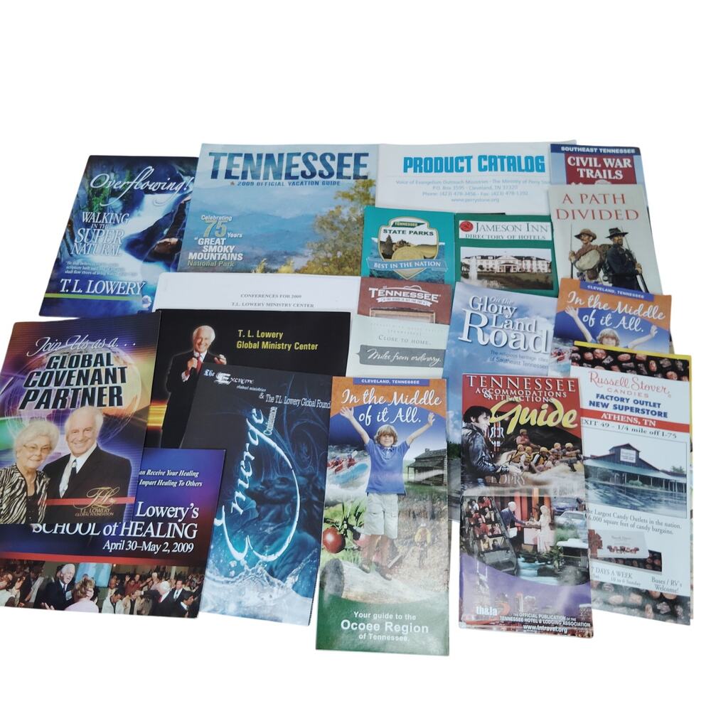 Cleveland TN Travel Ephemera Lot - Brochures, Guides & Catalogs from 2009